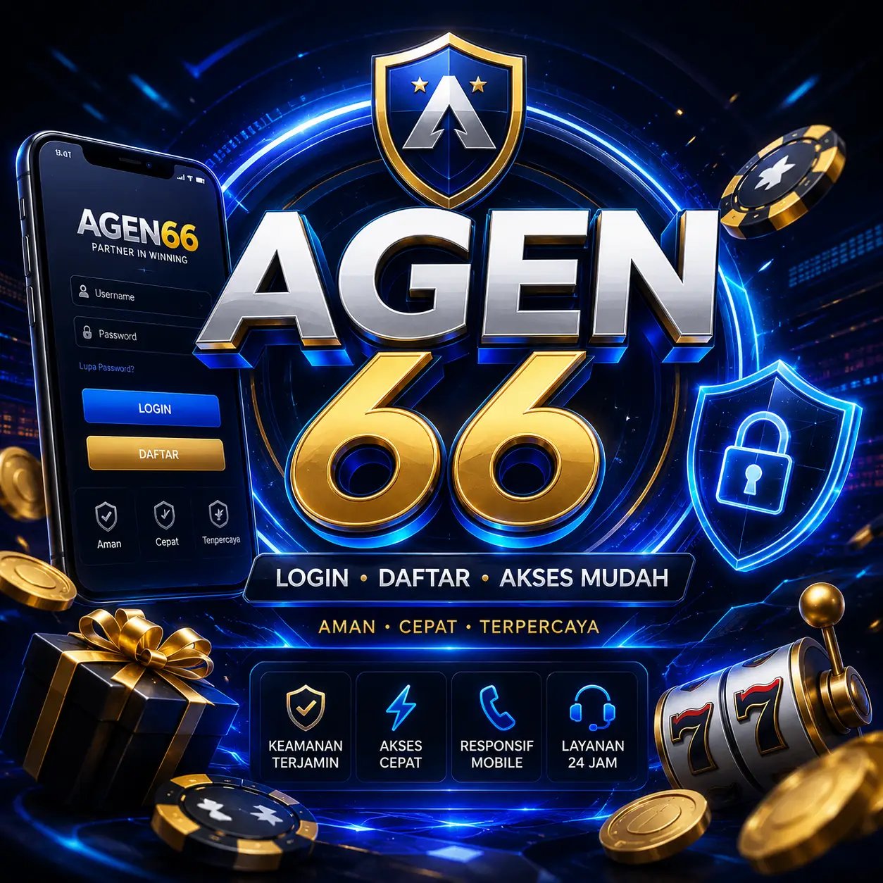 Halaman informasi Agen66 untuk login, pendaftaran dan akses alternatif